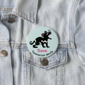 Gerettet Tasmanische Teufel - gefährdete Tiergrafi Button (Beispiel)