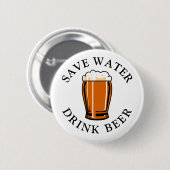 Gerettet Trinkbier Button (Vorne & Hinten)
