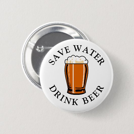 Gerettet Trinkbier Button (Vorne & Hinten)