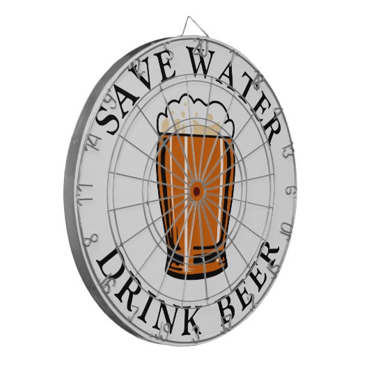 Gerettet Trinkbier Dartscheibe (Vorderseite Links)