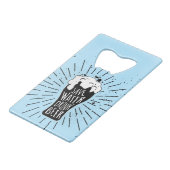 Gerettet Trinkbier Geldbeutel Flaschenöffner (Vorderseite Schrägansicht)