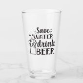Gerettet Trinkbier Glas (Vorderseite)