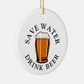 Gerettet Trinkbier Keramik Ornament (Rechts)