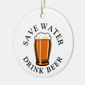 Gerettet Trinkbier Keramik Ornament (Links)