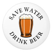 Gerettet Trinkbier Keramikknauf (Vorderseite)