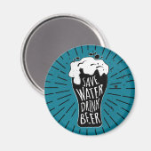 Gerettet Trinkbier Magnet (Vorderseite/Rückseite)