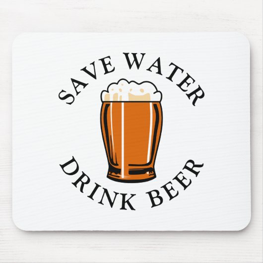 Gerettet Trinkbier Mousepad (Vorne)