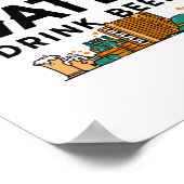 Gerettet Trinkbier Poster (Ecke)