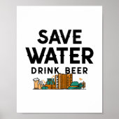 Gerettet Trinkbier Poster (Vorne)