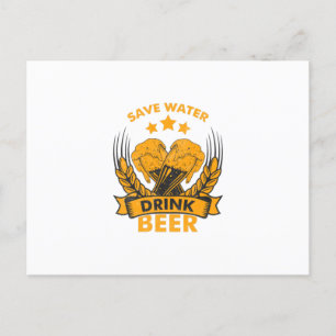 Gerettet Trinkbier Postkarte