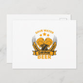 Gerettet Trinkbier Postkarte (Vorne/Hinten)