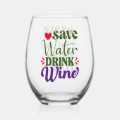 Gerettet Trinkglas Weinglas Ohne Stiel (Vorderseite)