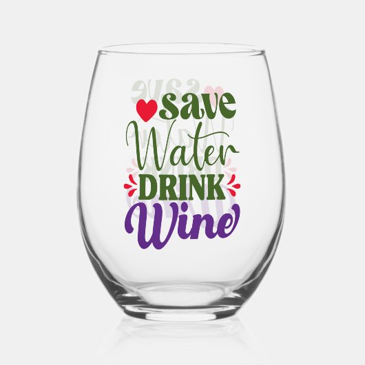 Gerettet Trinkglas Weinglas Ohne Stiel (Vorderseite)