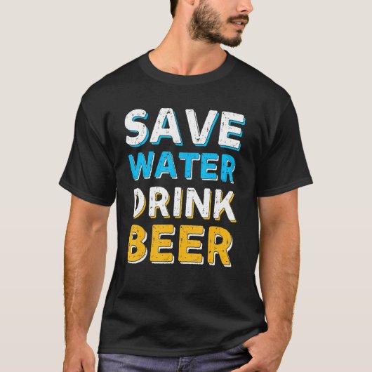 Gerettet Trinkwasser Bier Sprichwort Niedlich T-Shirt (Vorderseite)