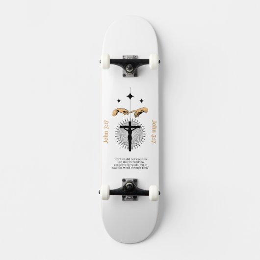"Gerettet von Gnade: Zweck der Mission Jesu" Skateboard (Vorderseite)