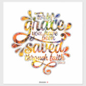 Gerettet von Grace Aufkleber (Blatt)