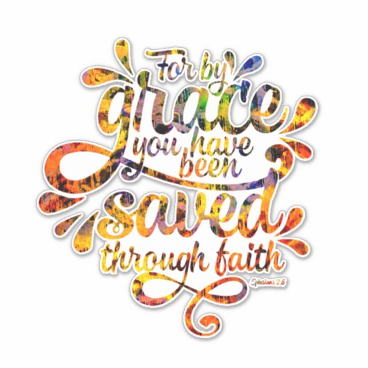 Gerettet von Grace Aufkleber (Vorderseite)