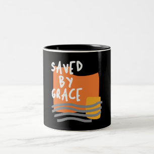 Gerettet von Grace - Christliches Angebot verbesse Zweifarbige Tasse