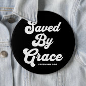 Gerettet von Grace Ephesians 2:8-9 Button (Beispiel)