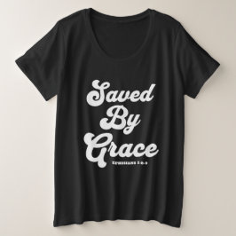 Gerettet von Grace Ephesians 2:8-9 Dark T - Shirt