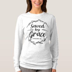 Gerettet von Grace Ephesians 2:8 Christliches Zita T-Shirt