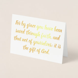 Gerettet von Grace Ephesians Frohe Weihnachtsfoil- Folienkarte
