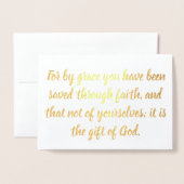 Gerettet von Grace Ephesians Frohe Weihnachtsfoil- Folienkarte (Vorderseite mit Umschlag)