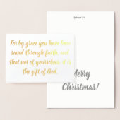 Gerettet von Grace Ephesians Frohe Weihnachtsfoil- Folienkarte (Anzeige)
