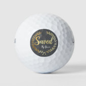 Gerettet von Grace Golf Balls - Geschenk für einen Golfball (Vorderseite)