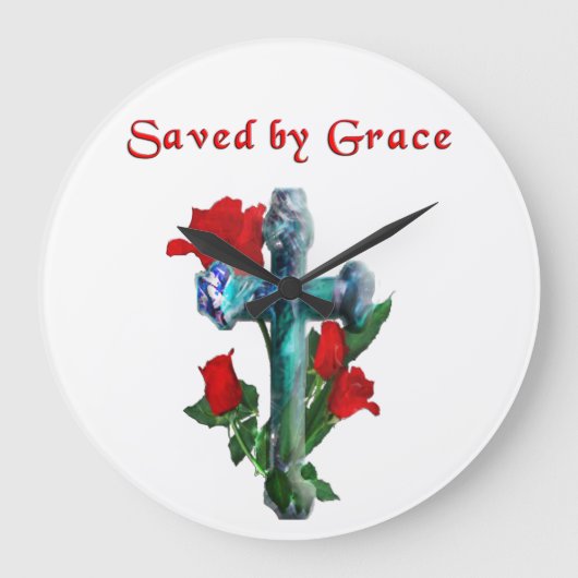 Gerettet von Grace Große Wanduhr (Vorderseite)