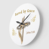 Gerettet von Grace Große Wanduhr (Winkel)