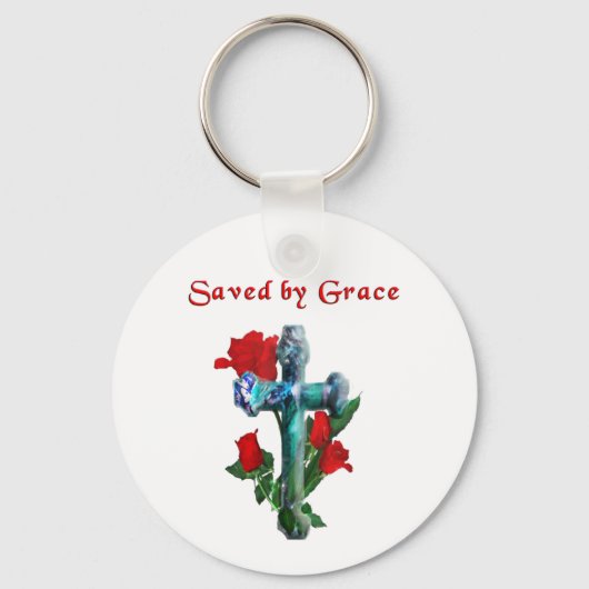 Gerettet von Grace Schlüsselanhänger (Vorderseite)
