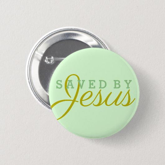 Gerettet von Jesus Button (Vorne & Hinten)