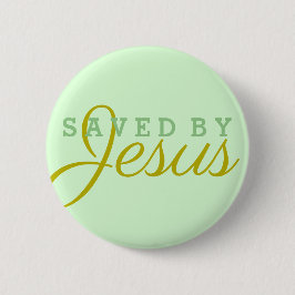 Gerettet von Jesus Button
