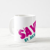 GERETTET von Jesus Christus Kaffeetasse (Vorderseite Links)