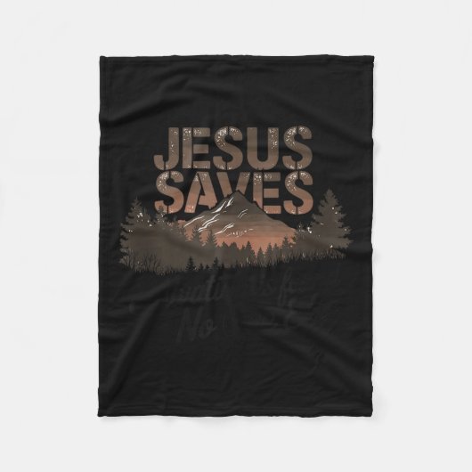 Gerettet von Jesus Fleecedecke (Vorderseite)