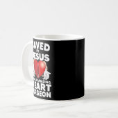 Gerettet von Jesus und einem Phantastischen Herzch Kaffeetasse (Vorderseite Links)