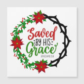 Gerettet von Seiner Gnade Magnetkarte (Vorderseite)