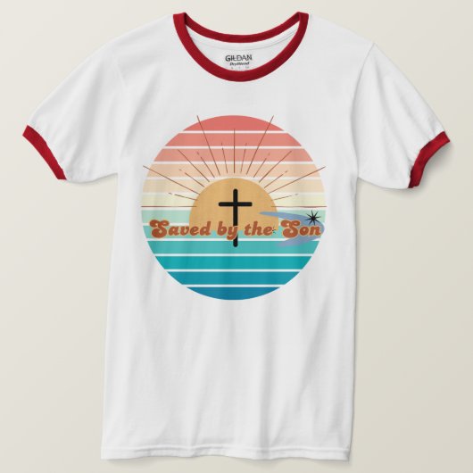 Gerettet von Son Retro Christliche T T-Shirt (Design vorne)