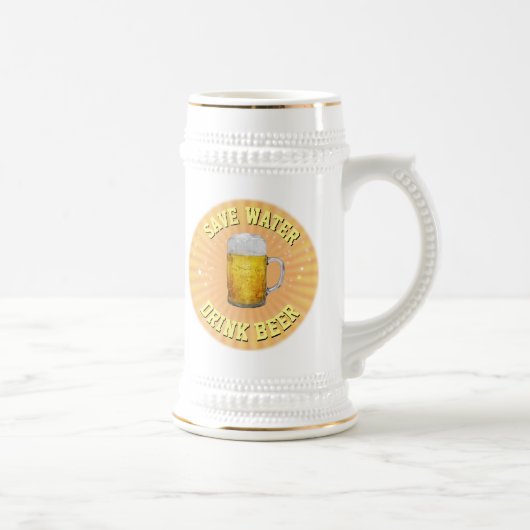 Gerettet Wasser - Bier trinken Bierglas (Rechts)
