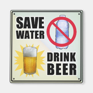 Gerettet Wasser - Bier trinken Magnet