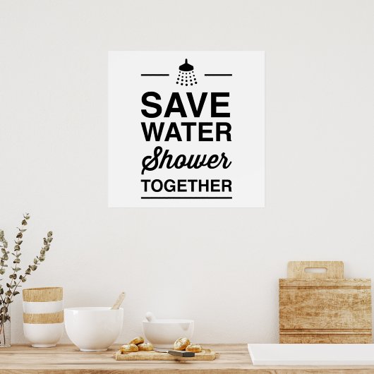 Gerettet Wasser Poster (Küche)