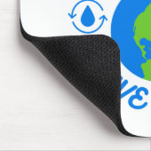 Gerettet Wasser Rette Erde Mousepad (Ecke)