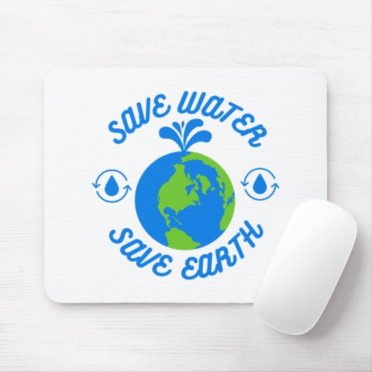 Gerettet Wasser Rette Erde Mousepad (Mit Mouse)