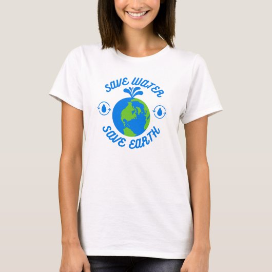 Gerettet Wasser Rette Erde T-Shirt (Vorderseite)