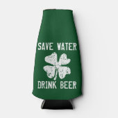 Gerettet Wasser trinken Bier Funny St Patricks Day Flaschenkühler (Vorderseite)