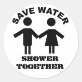 Gerettet Wasserdusche mit Aufkleber (Vorderseite)