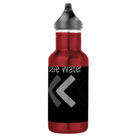 Gerettet Wassertext Edelstahlflasche (Rechts)