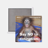 Gerettet Wildschutz Magnet (Vorderseite/Rückseite)