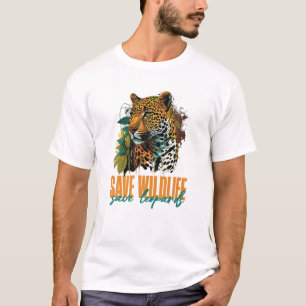 Gerettet Wildtiere gerettet Leoparden gefährdete T T-Shirt